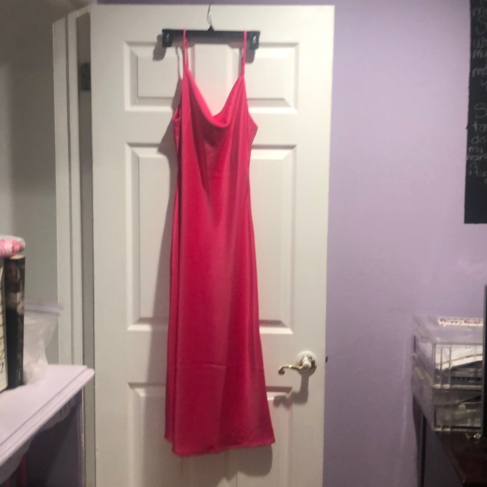 SATIN PINK DRESS